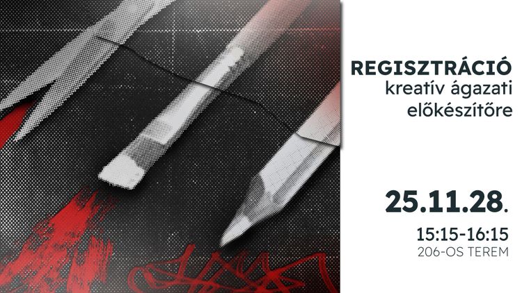 Regisztráció kreatív ágazati előkészítőre