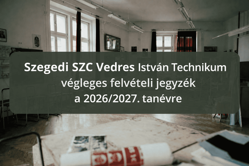 Végleges felvételi jegyzék