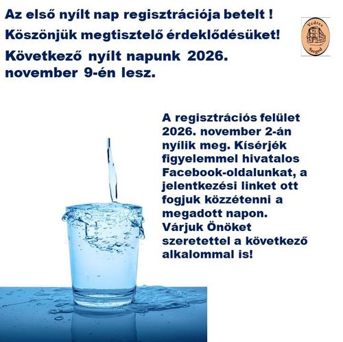 Minden hely betelt az első nyílt napunkra!