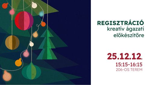 Regisztráció kreatív ágazati előkészítőre